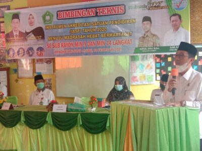 Kakan Kemenag Langkat Sosialisasikan Prokes 5 M Dan IASP 2020 Di MIN 9 Langkat