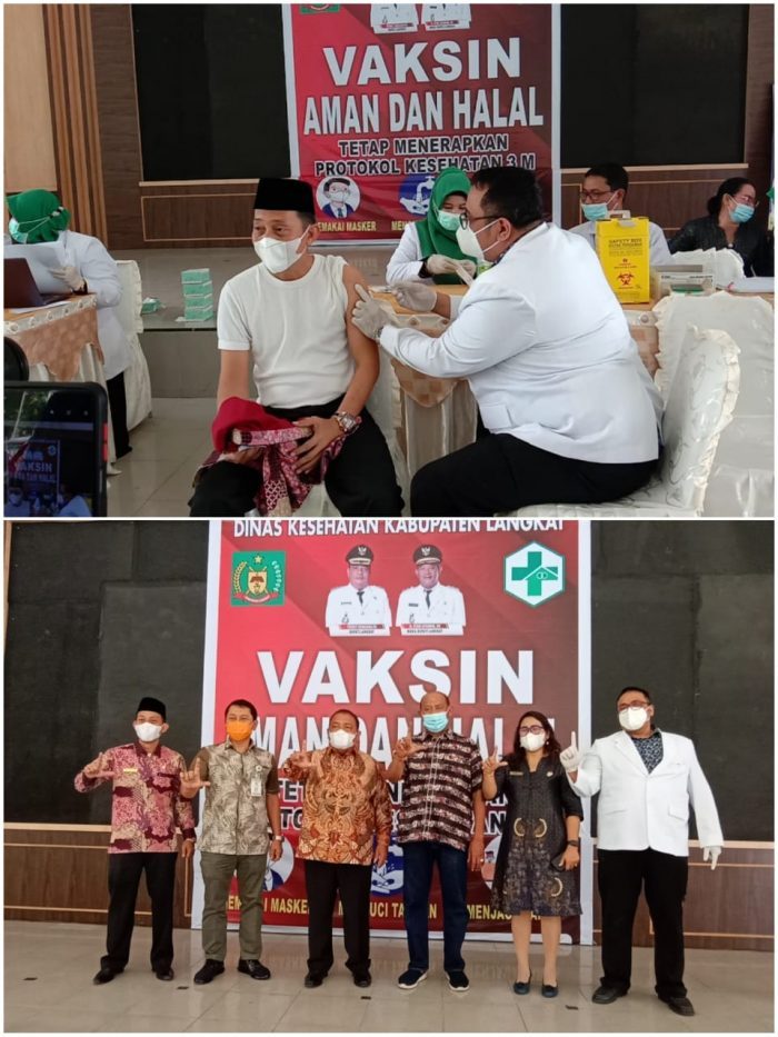 You are currently viewing Kakan Kemenag Langkat Bersama Kepala Daerah Dan OPD Kab. Langkat Lakukan Vaksinasi Covid 19