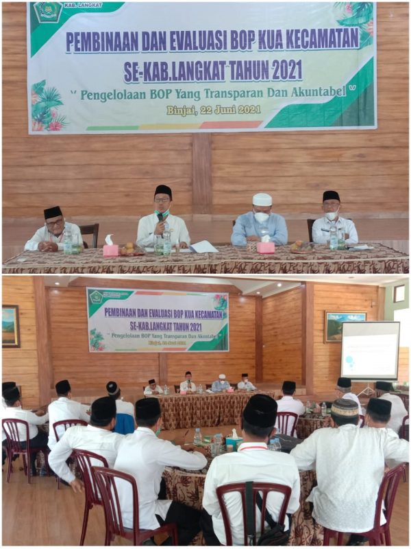 You are currently viewing Kemenag Langkat Adakan Pembinaan Dan Evaluasi BOP Kecamatan Se-Kabupaten Langkat Tahun 2021