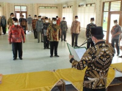 Kakan Kemenag Langkat Lantik 3 Jabatan Pengawas (Struktural) dan 13  jabatan Penghulu Fungsional yang diberi tugas tambahan sebagai Kepala KUA