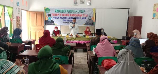 You are currently viewing Kakan Kemenag Langkat Resmikan Sosialisasi LPJ BOP  RA Tahap II TA.2021