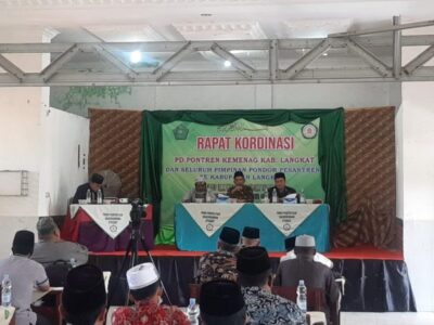 KASI PD.Pontren Hadiri Rakor dengan seluruh Pimpinan Pondok Pesantren se-Kab. Langkat