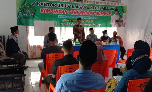 You are currently viewing Kakan Kemenag Langkat Resmikan Bimwin Calon Pengantin Angkatan XII KUA Babalan