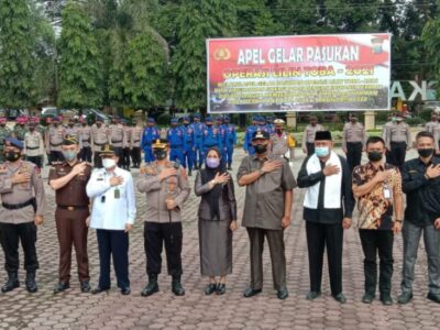 Kakan Kemenag Langkat Hadiri Apel Gelar Pasukan Operasi Lilin Toba 2021