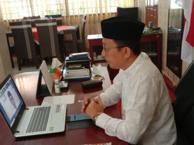 Kakan Kemenag Langkat Ikuti Rapat Pembahasan Perkembangan Kasus Covid-19