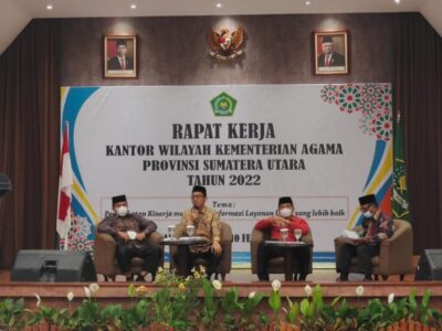 Kakan Kemenag Langkat Paparkan Materi Best Practice Revitalisasi KUA Kec. Stabat