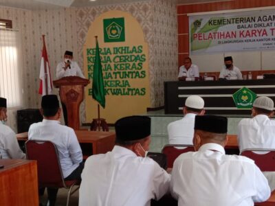 Pelatihan KTI Bagi Penghulu dan Penyuluh Agama Islam Kemenag Langkat Resmi dibuka