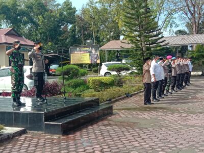 Kakan Kemenag Langkat Ikuti Apel Batalyon Vaksinator di Polres Langkat