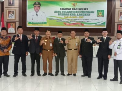 Kasi PD Pontren Kemenag Langkat Hadiri Pelantikan Pimpinan BAZNAS Langkat Periode 2022-2027