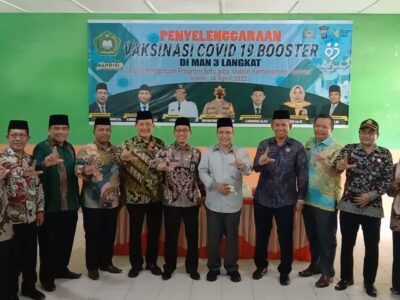 Kemenag Langkat Dukung dan Sukseskan Program Satu Juta Vaksinasi Booster