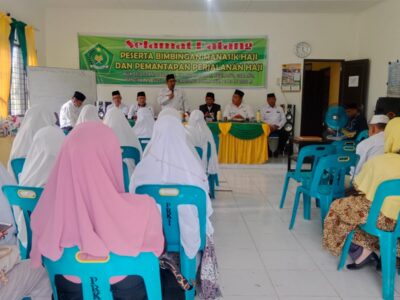 Gelar Manasik Haji Wilayah Langkat Teluk Aru, Kakan Kemenag Langkat Beri Bimbingan