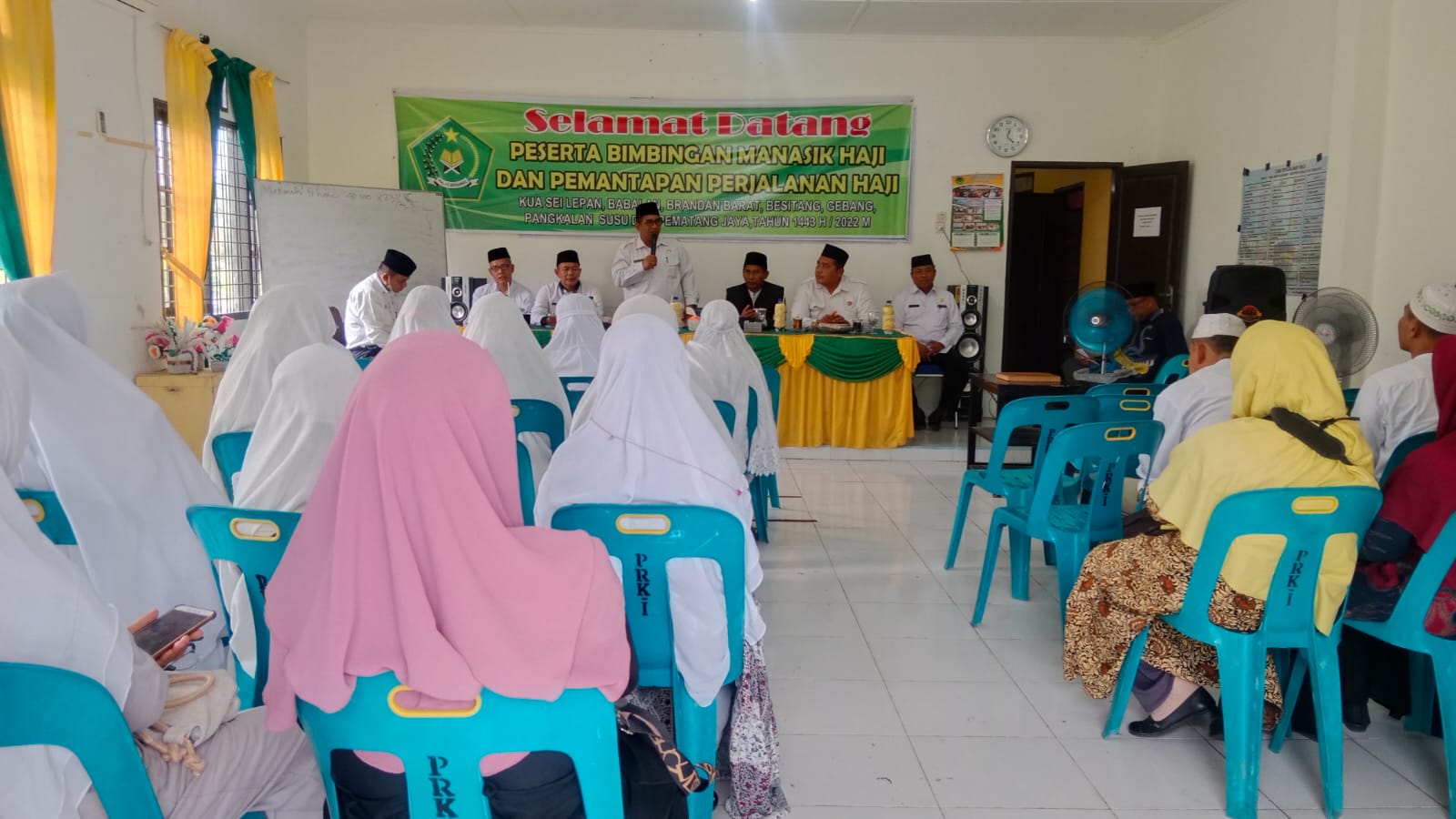 You are currently viewing Gelar Manasik Haji Wilayah Langkat Teluk Aru, Kakan Kemenag Langkat Beri Bimbingan