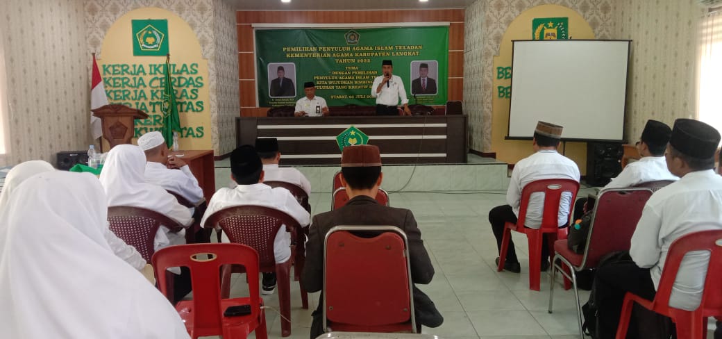 You are currently viewing Wakili Kakan Kemenag Langkat, Kasubbag TU Buka Pemilihan PAI Teladan