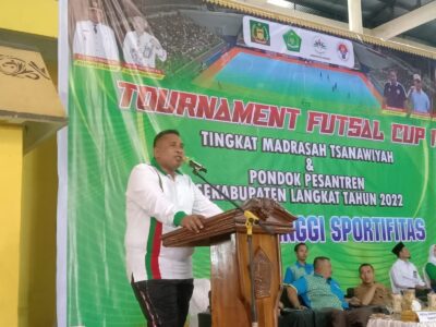 Gelar Turnamen Futsal Tingkat Madrasah, Kakan Kemenag Langkat : Junjung Tinggi Spotfitas dan Fairplay