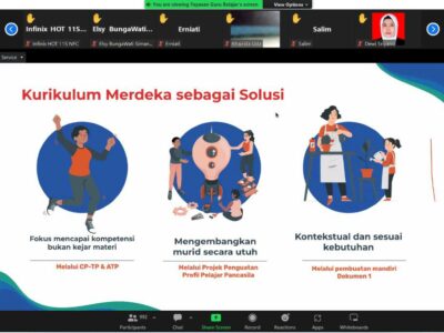 Webinar Nasional Implementasi Kurikulum Merdeka, Kasi Penmad Ikuti Zoom Hingga Usai