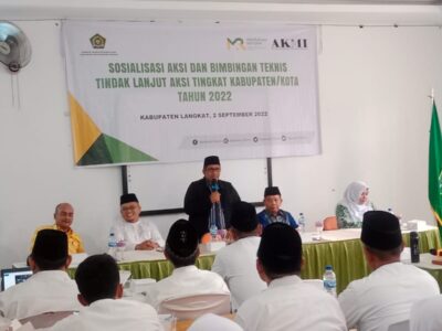 Kemenag Langkat Gelar Sosialisasi dan Bimbingan Teknis Tindak Lanjut AKSI