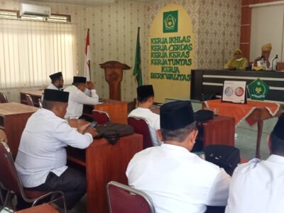 Wakili Kakan Kemenag Langkat, Kasubbag TU Pimpin Rakor Kepala KUA Kecamatan