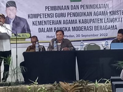 Kemenag Langkat Gelar Pembinaan dan Peningkatan Kompetensi Guru Pendidikan Agama Kristen