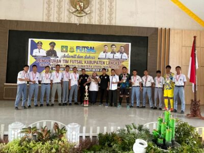 Hadiri Pengukuhan Tim Futsal Kabupatena Langkat, Kasi Penmad Apresiasi Madrasah Ikut Ukir Prestasi