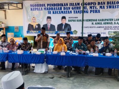 Kakan Kemenag Langkat NGOPI Bersama Guru MI, MTS dan MA Se Kecamatan Tanjung Pura