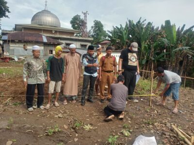 Ka. KUA Salapian Hadiri Pengukuran Pembangunan Awal Masjid Raya Namanjahe