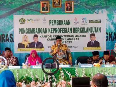 Kakan Kemenag Langkat Resmi Membuka Pengembangan Keprofesian Berkelanjutan (PKB) Kabupaten Langkat