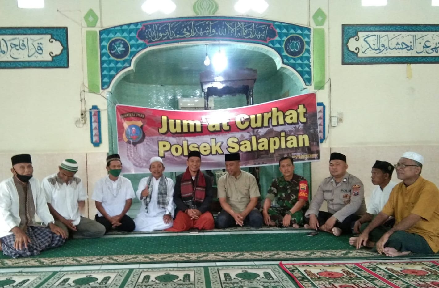 You are currently viewing Ka. KUA Salapian Imam Sholat Ghaib dan hadiri Curhat Polsek Salapian