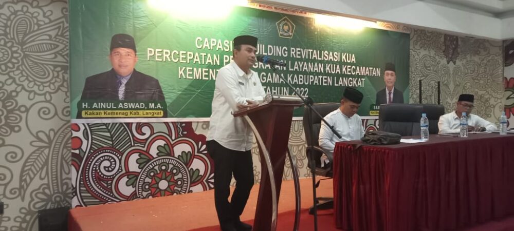 You are currently viewing Tingkatkan Kualitas dan Layanan KUA, Kemenag Langkat Gelar Capacity Building Revitalisasi KUA