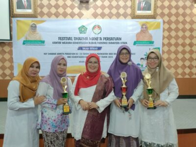 Ikuti Festival DWP Kanwil Kemenang Sumut, DWP Kemenag Langkat Raih Juara di Tiga Nomor Lomba