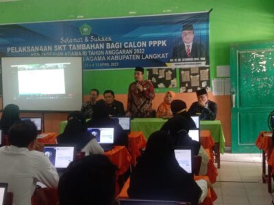 Ka. Subbag TU Pantau SKT Moderasi Beragama CPPPK Kemenag Langkat