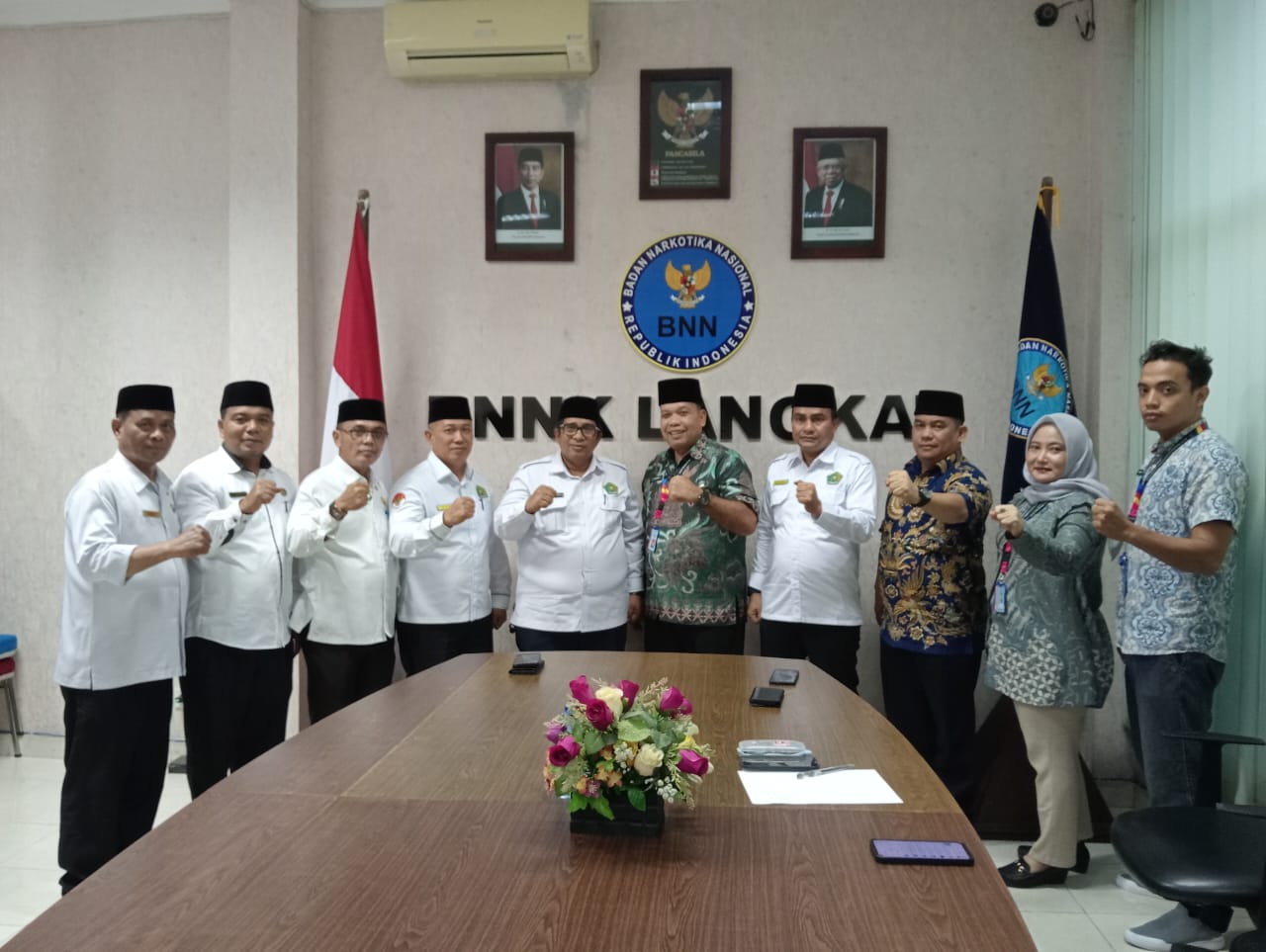 You are currently viewing Dukung Program P4GN, Kemenag Langkat Bersama BNN Kab.Langkat Lakukan Penandatanganan MoU